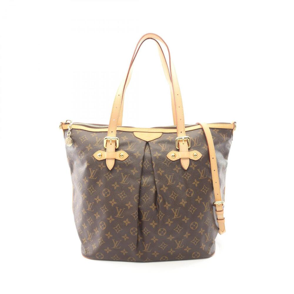 Louis Vuitton Palermo Monogram Shoulder Bag Canvas Leather Brown